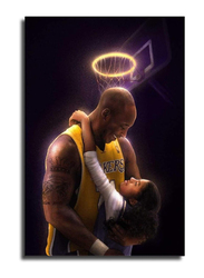 Zjunan Basketball Mamba Kobe and Gianna Bryant Poster Decorative Painting Canvas Wall Art, Multicolour