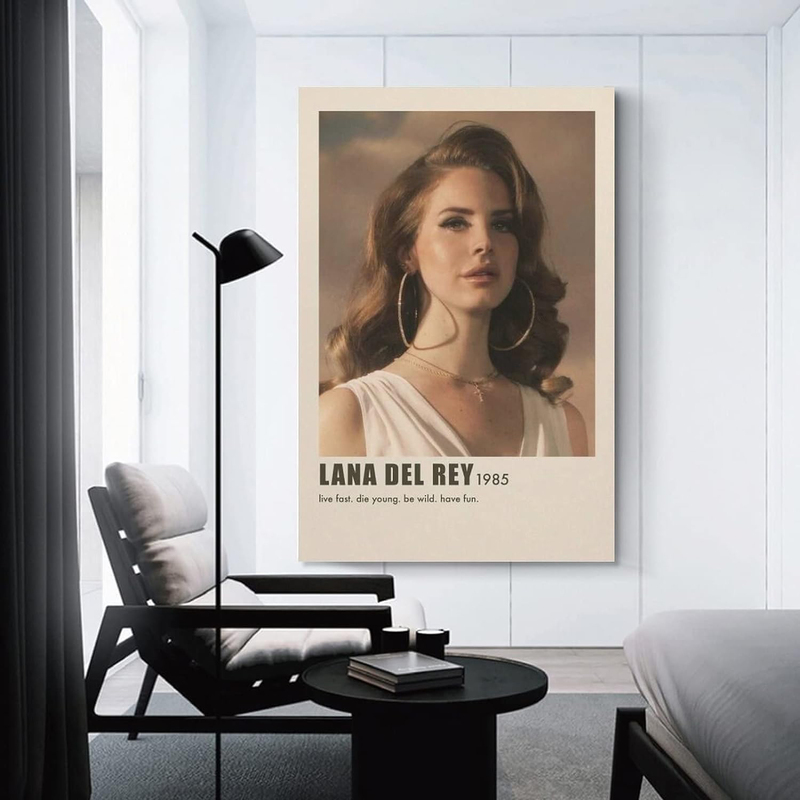 Yhna Singer Lana Del Rey Minimalist Poster, Multicolour