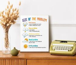 WKYAER Size of Problem Calming Corner Canvas Wall Art Canvas Prints Poster, Multicolour