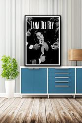 Ukeclvd Malena Movie Poster Lana Del Rey Family Decorative Painting Wall Art Canvas Poster, Black/White