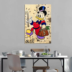 EWM Alec Monopolys Gilito Takes Money Canvas Art Poster, 30 x 45cm, Multicolour