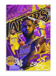 Lebron James Wall Art Canvas Poster, Multicolour