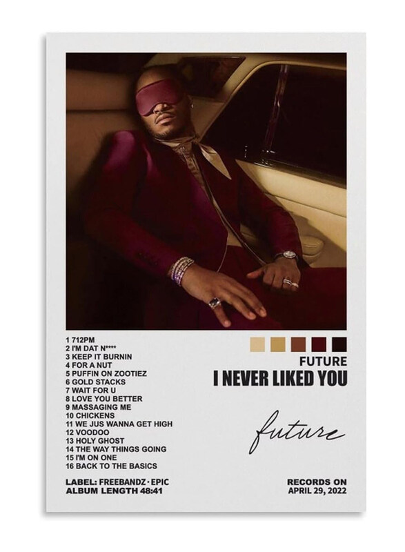 

Doopz Future Poster with The Words "I Never Liked You" Poster for The Album "I Never Liked You" In Aesthetic Fabric for Bedroom Decoration, Multicolou