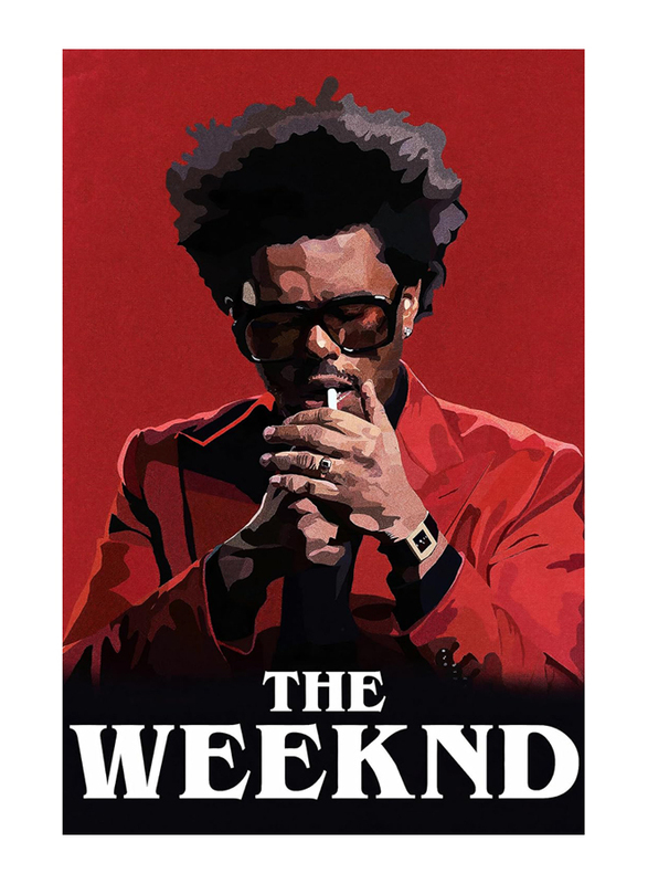 Agribo the Weeknd Music Star Art Deco Canvas Print Poster, Multicolour