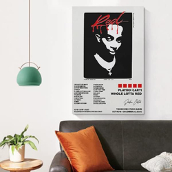 Zois Playboi Carti Whole Lotta Red Album Cover Decorative Painting Canvas Posters, Multicolour