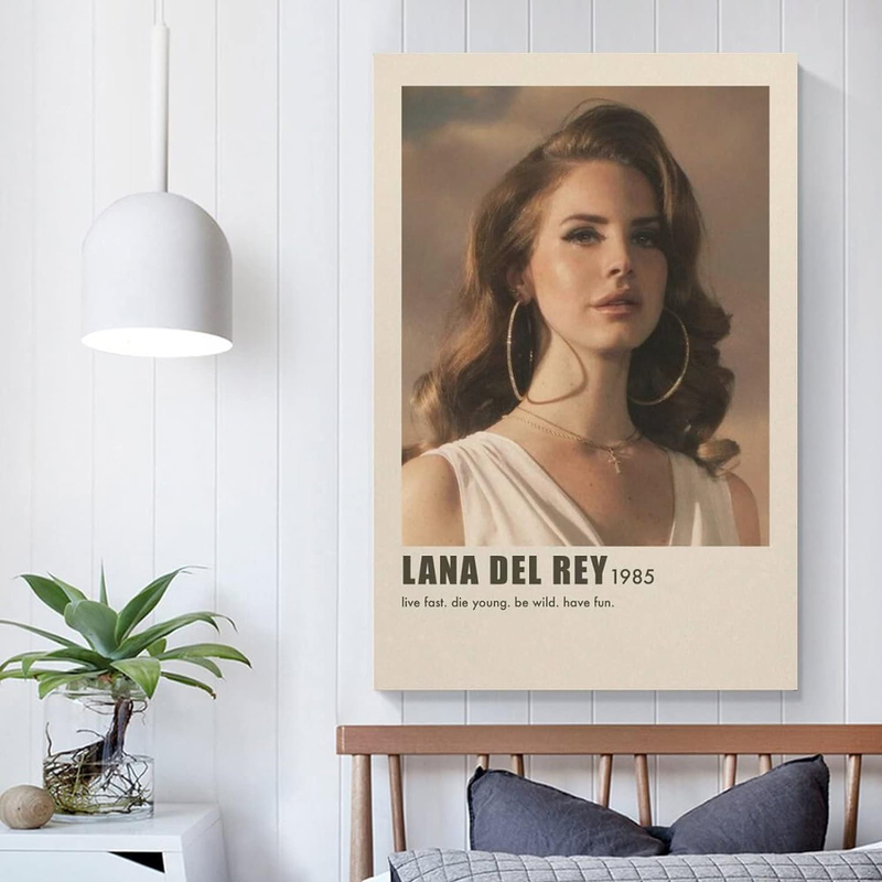 Yhna Singer Lana Del Rey Minimalist Poster, Multicolour