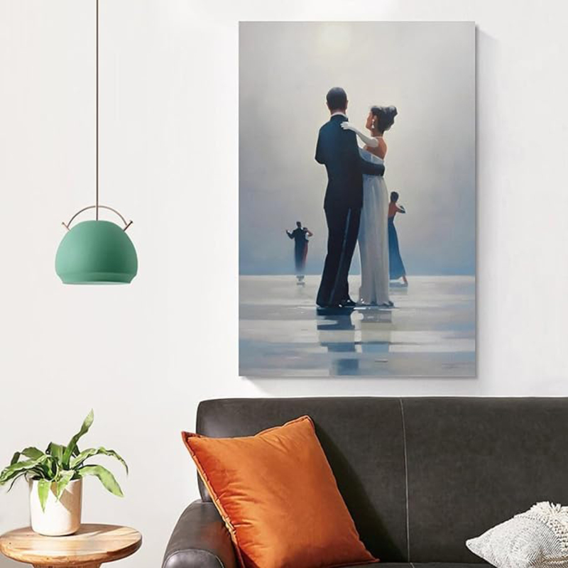 Ywvwy Dance Me to The End of Love by Jack Vettriano Artworks Elegant Gorgeous Romantic Love Canvas Poster, Multicolour