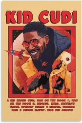 Obick Kid Cudi Canvas Wall Posters without Frame, Multicolour