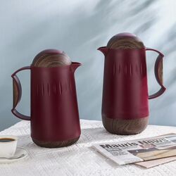2-Piece Luxurious Thermos Set, A Fusion of Captivating Finishes, Red