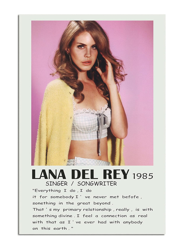 Etulle Lana Del Rey Canvas Wall Poster, Multicolour