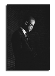HJQ Great African American Men Malcolm X Canvas Wall Art Poster, Black