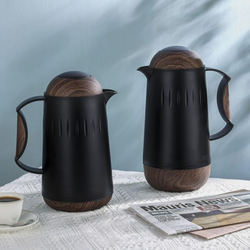 2-Piece Luxurious Twin Thermos Set with a Fusion of Captivating Finishes, Black