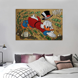 IWL ALEC-Monopol Scrooge Money Canvas Art Poster, 12 x 18 inch, Multicolour