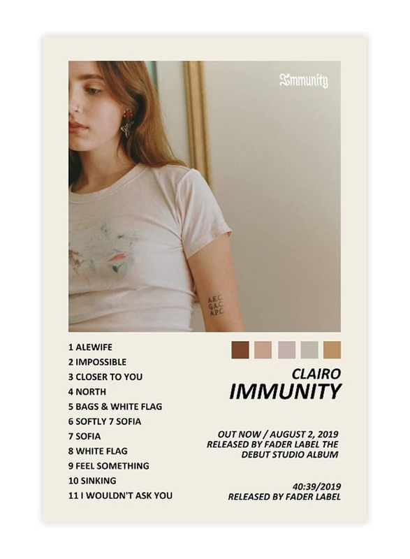 Clairo Poster Immunity Music Album Cover Poster Canvas Poster Wall Art, Multicolour