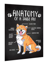 Akbok Anatomy Of A Shiba Canvas Poster, Multicolour