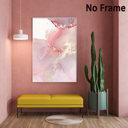 Pttkktbm Abstract Marble Canvas Wall Art Pink Marble Pictures, Multicolour