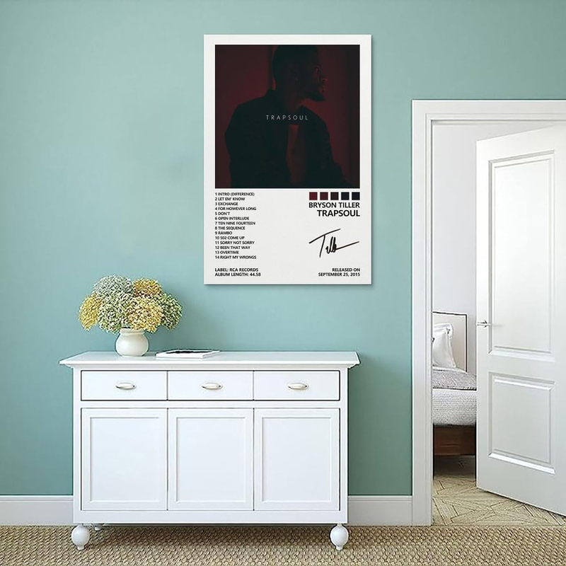 Shiwa Bryson Tiller Trapsoul Album Cover Canvas Poster, 12 x 18-inch, Multicolour