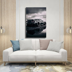 Yolanch R35 Poster JDM Poster GTR Poster Sports Car Posters Wall Art Decor Print Picture Paintings for Living Room Bedroom Decoration Style, 40 x 60cm, Multicolour
