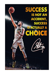 Niiorty Stephen Curry Inspirational Success Canvas Poster, Multicolour