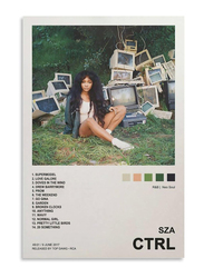 Zxety Sza Ctrl Canvas Printed Poster, 12 x 18-inch, Multicolour