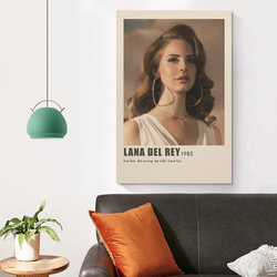 Yhna Singer Lana Del Rey Minimalist Poster, Multicolour