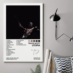 Luowei Utopia Album Cover Posters, 16 x 24inch, Black/White