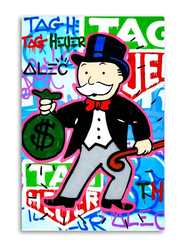 EWM Alec Monopolys Holding Money Canvas Art Poster, 16 x 24-inch, Multicolour