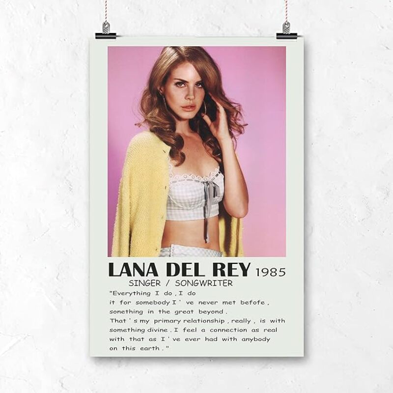 Etulle Lana Del Rey Canvas Wall Artworks, Multicolour