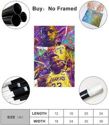 Lebron James Canvas Posters without Frame, Multicolour