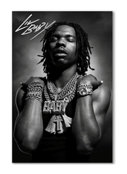 Zahngnaiqing Famous Singer Lil Baby Canvas Poster, Black/White