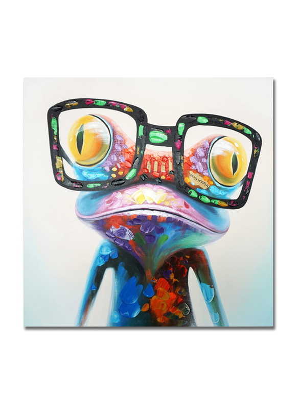 Seven Wall Arts Frog Colorful Animal Canvas Poster, Multicolour