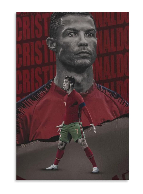 Nitdodi Football Stars Cristiano Ronaldo & Lionel Messi Canvas Poster, Multicolour