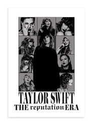 Evikoo Reputation Album Swift Canvas Poster, Black