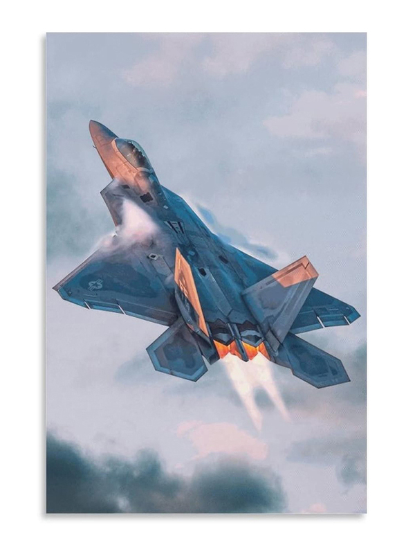 

Lerpet Military F-22 Raptor Jet Fighter Airplane Plane Flying Flight Poster, Multicolour