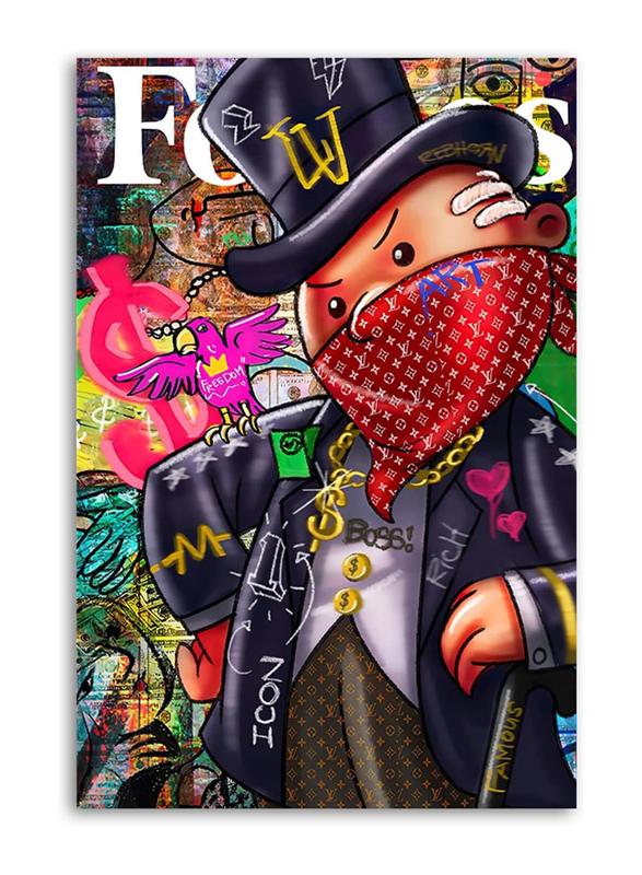 Ewm Alec Monopolys Graffiti Canvas Art Poster, Multicolour