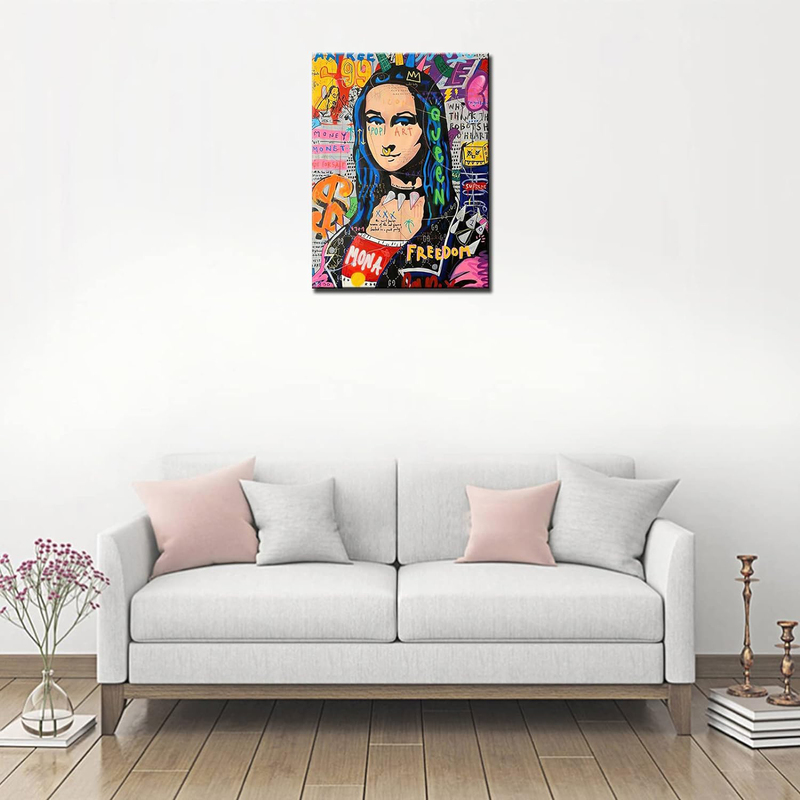 Tucocoo Graffiti Women Canvas Wall Art Poster, Multicolour