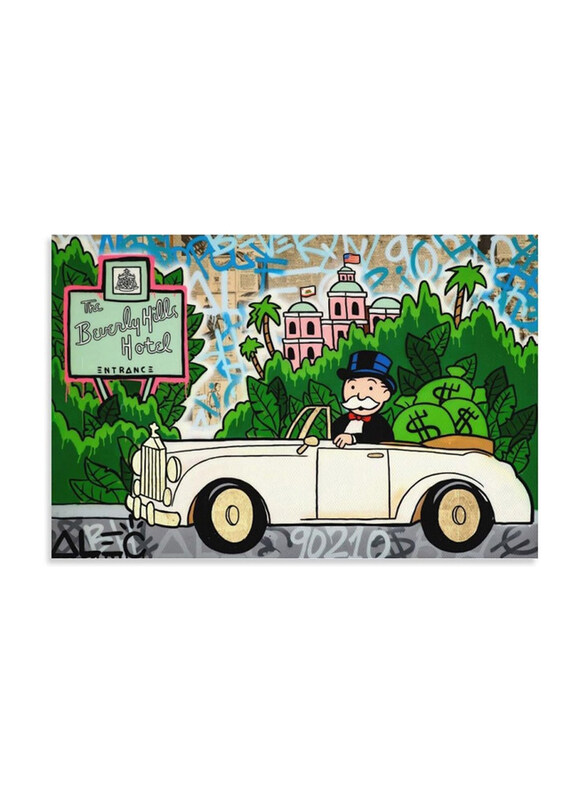 

Wall Deer Art Alec Monopolis Sticker from Wall Deer Art The World Is Your Money Scent Canvas for Living Room, Multicolour