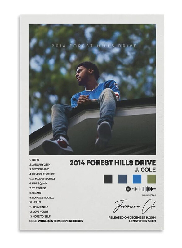 

Astral ASTRL J. Cole 2014 Forest Hills Drive Album Cover Canvas Posters, Multicolour