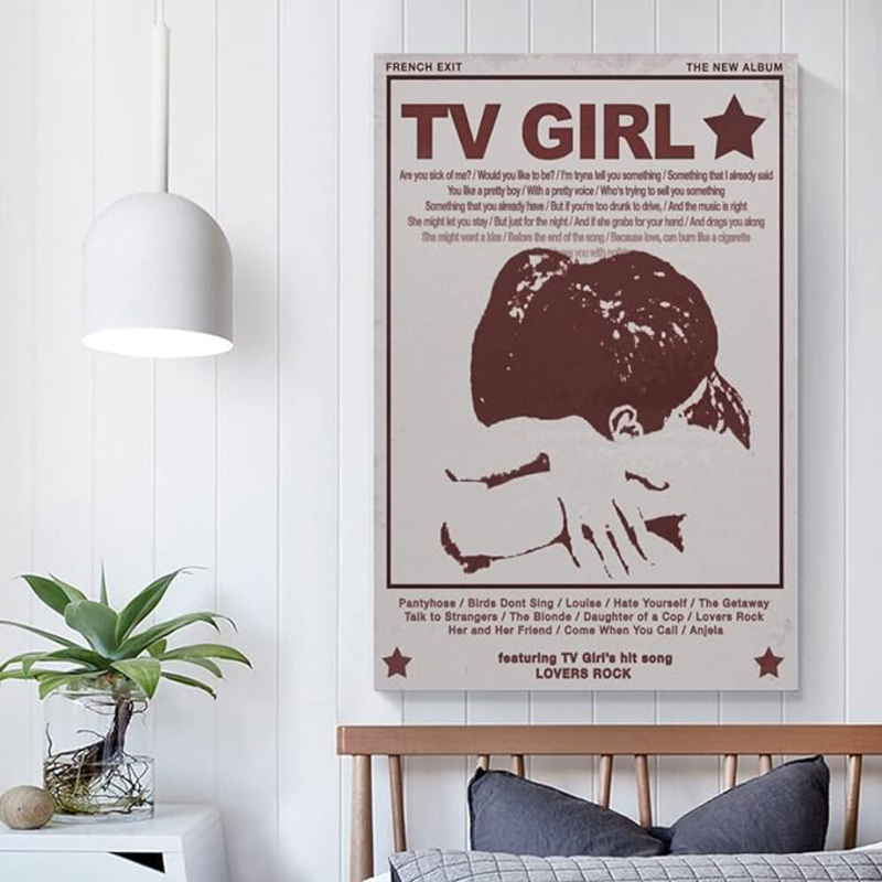 Bichi Tv Girl Vintage Music Art Canvas Posters, Multicolour