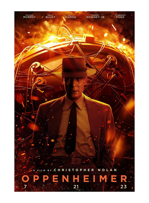 XIHOO 16 x 24-Inch Unframed Canvas Oppenheimer 2023 Movie Poster Wall Art, Multicolour