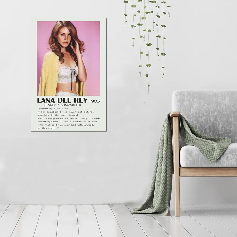 Etulle Lana Del Rey Canvas Wall Poster, Multicolour