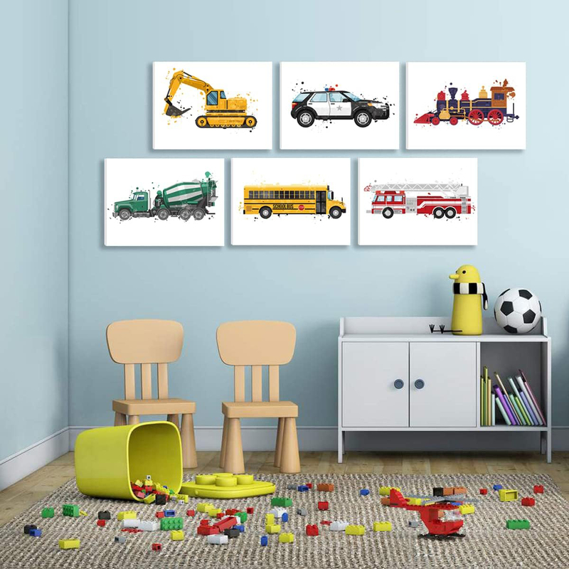 Iarttop Framed Truck Wall Poster, 6 Piece, 12 x 16inch, Multicolour