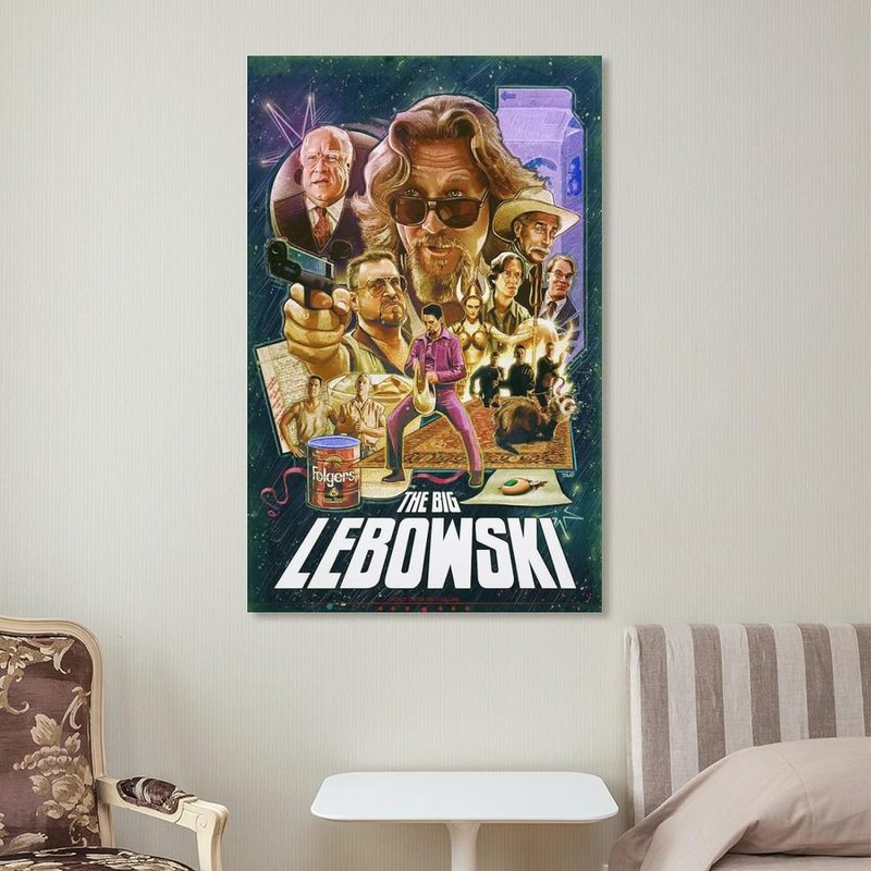Aah 1988 The Big Lebowski Classic Movie Poster, 16 x 24-inch, Multicolour
