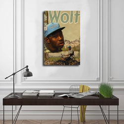 Okeymed Poster Music Wolf Album Cover Poster, Multicolour