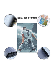 NITDODI Soccer Star Cristiano Ronaldo Canvas Poster for Football Fans, 12 x 18 inch, Multicolour