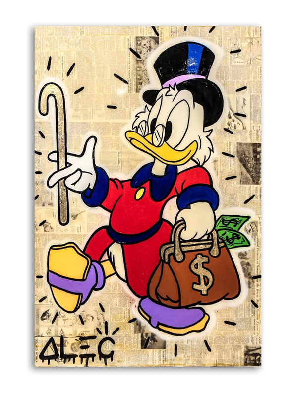 EWM Alec Monopolys Gilito Takes Money Canvas Art Poster, 30 x 45cm, Multicolour