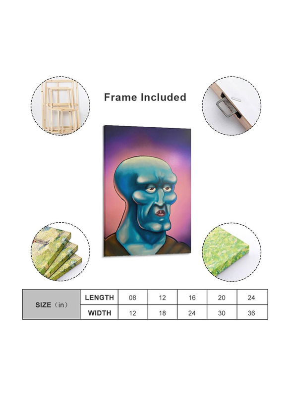 Ddiiro Popular Handsome Squidward Funny Cool Poster, Multicolour