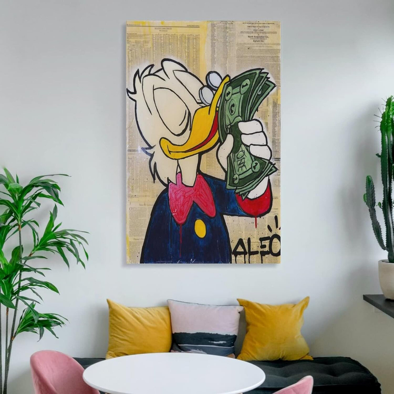 JFU ALEC Monopoly's Smell Money Poster Decorative Painting Canvas Wall Art for Living Room & Bedroom Painting Posters, Multicolour