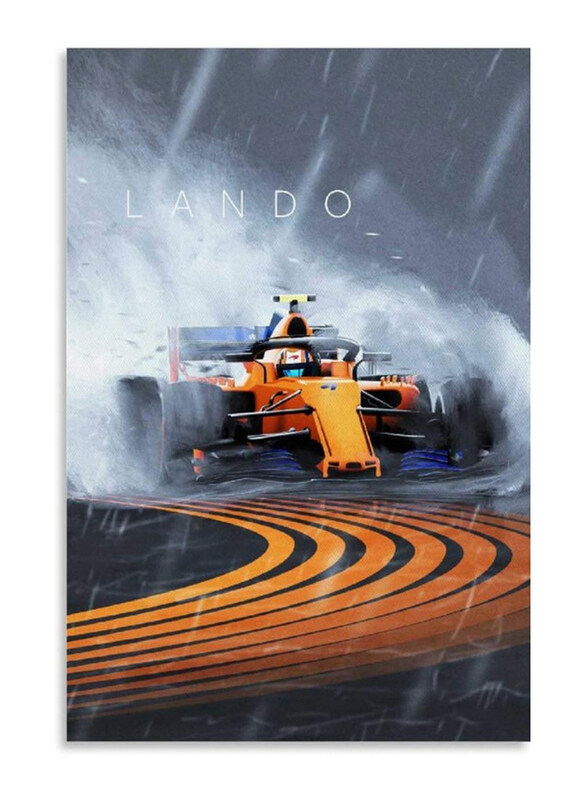 

Maisuimaoyi F1 Car Lando Norris Racing Canvas Wall Art Poster, 16 x 24 inch, Multicolour