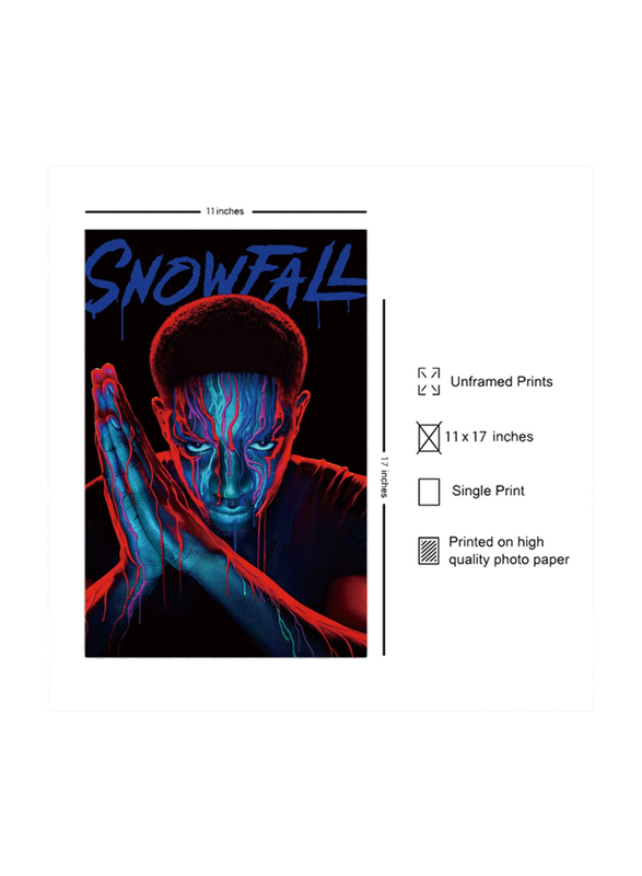 Xihoo Snowfall Tv Poster, Multicolour